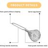Stainless Steel Spring Coil Egg Beater Manual Egg Whisk Handheld Cream Chocolate Egg Mixer Kitchen Egg Beater Cooking Baking Too