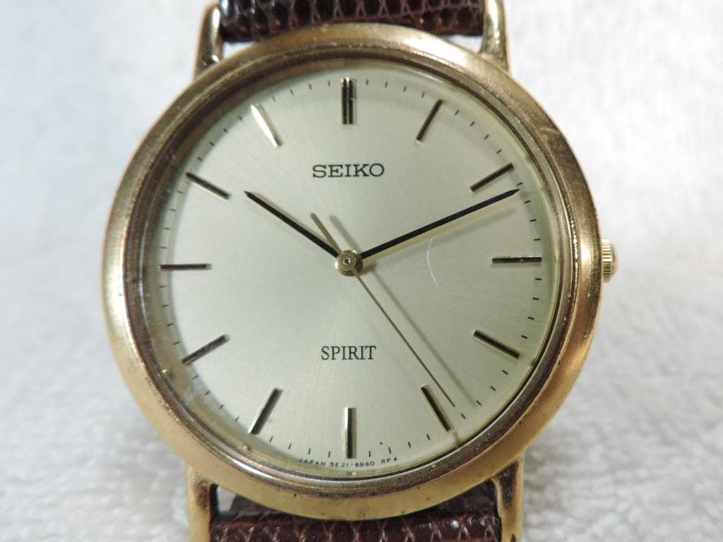 [USED] SEIKO SPIRIT 5E21-6C00 Men's Watch Battery Replaced, Working