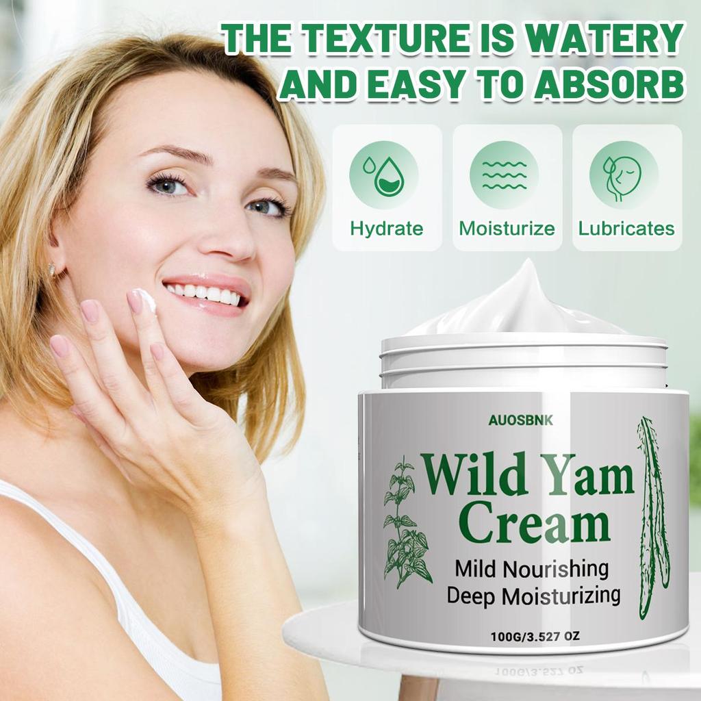100g-Wild Yam Cream, Natural Balancing Cream for Women Soothing Support for Midlife Wellness, Deeply Nourish & Moisturize the Skin