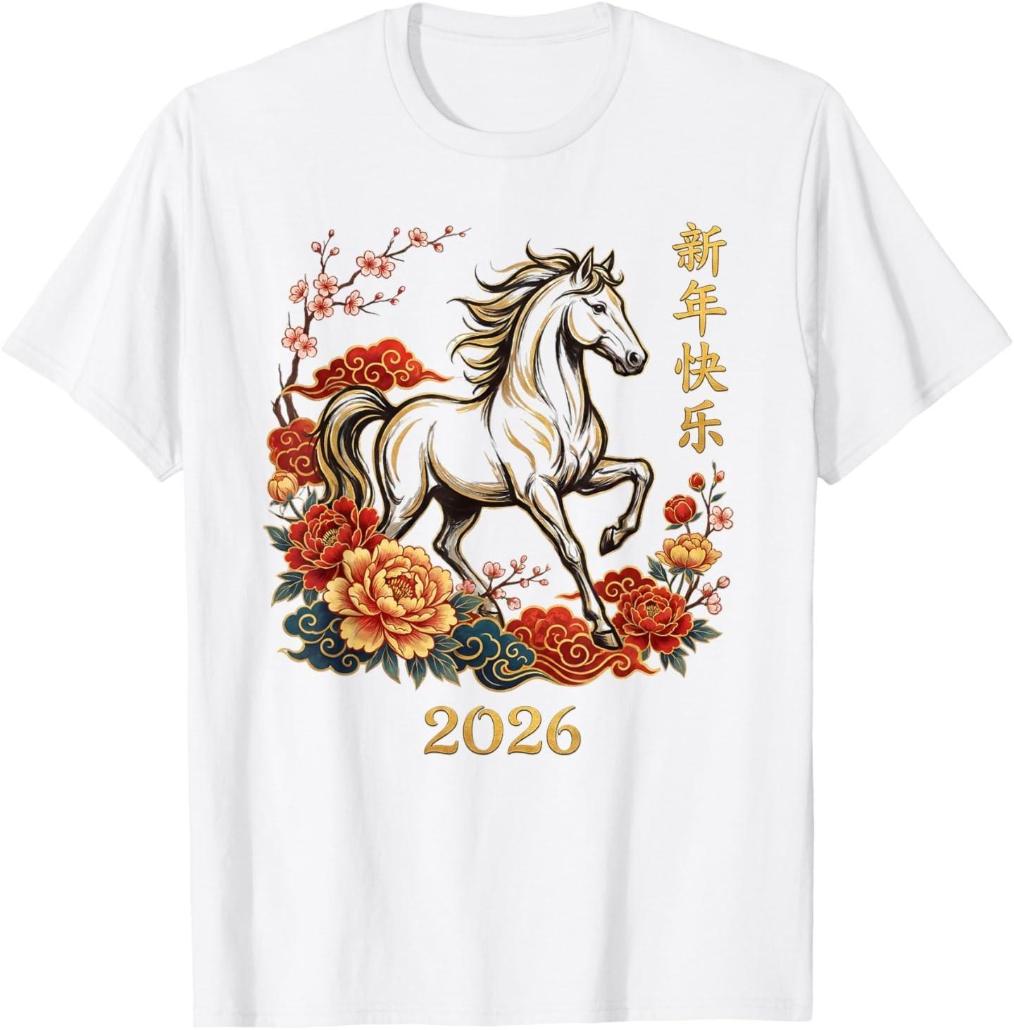 Year of The Horse 2026 Chinese New Year T-Shirt S