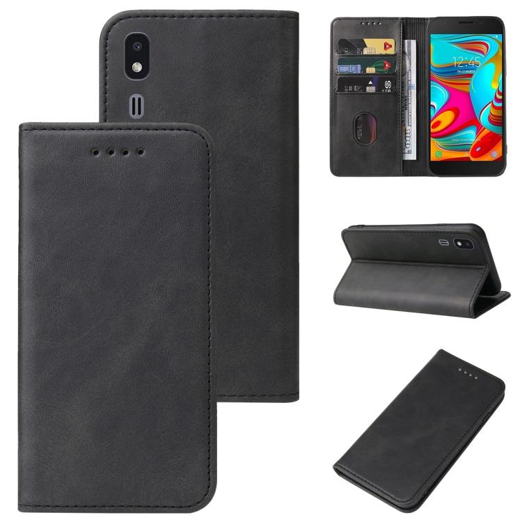 

Кожаный чехол-книжка с магнитной застежкой для Samsung Galaxy A2 Core / A260 For Samsung Galaxy A2 Core / A260 чёрный