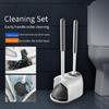 Ergonomic Silicone Toilet Cleaner High Pressure Plunger with Holder For Stubborn Clogs Space Saving Vertical Storage