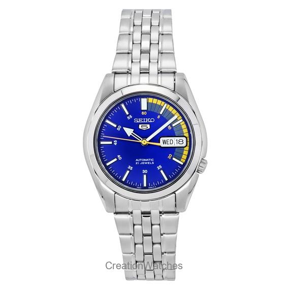 Refurbished Seiko 5 Automatic 21 Jewels SNK371 SNK371K1 SNK371K Men s Watch синий