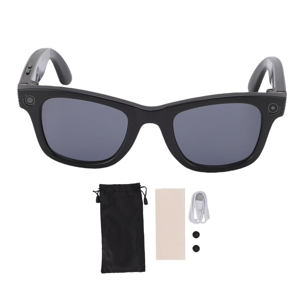 Smarte Brille 720P KI-Fotoerkennung Bluetooth 5.3 Musik und Anrufe IP65 Wasserdicht Smarte Kamera Brille