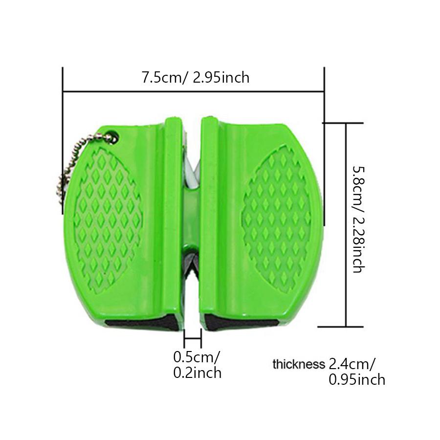 4pcs Mini Dual-sided Knife Sharpener, Portable Outdoor And Kitchen Tool For Quick Knife Sharpening