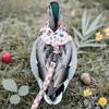 Duck Diaper with Leash Mushroom And Leaf Print Poultry Diaper Adjustable Farm Pet Diaper with Bow Knot for Goose Chicken Duck