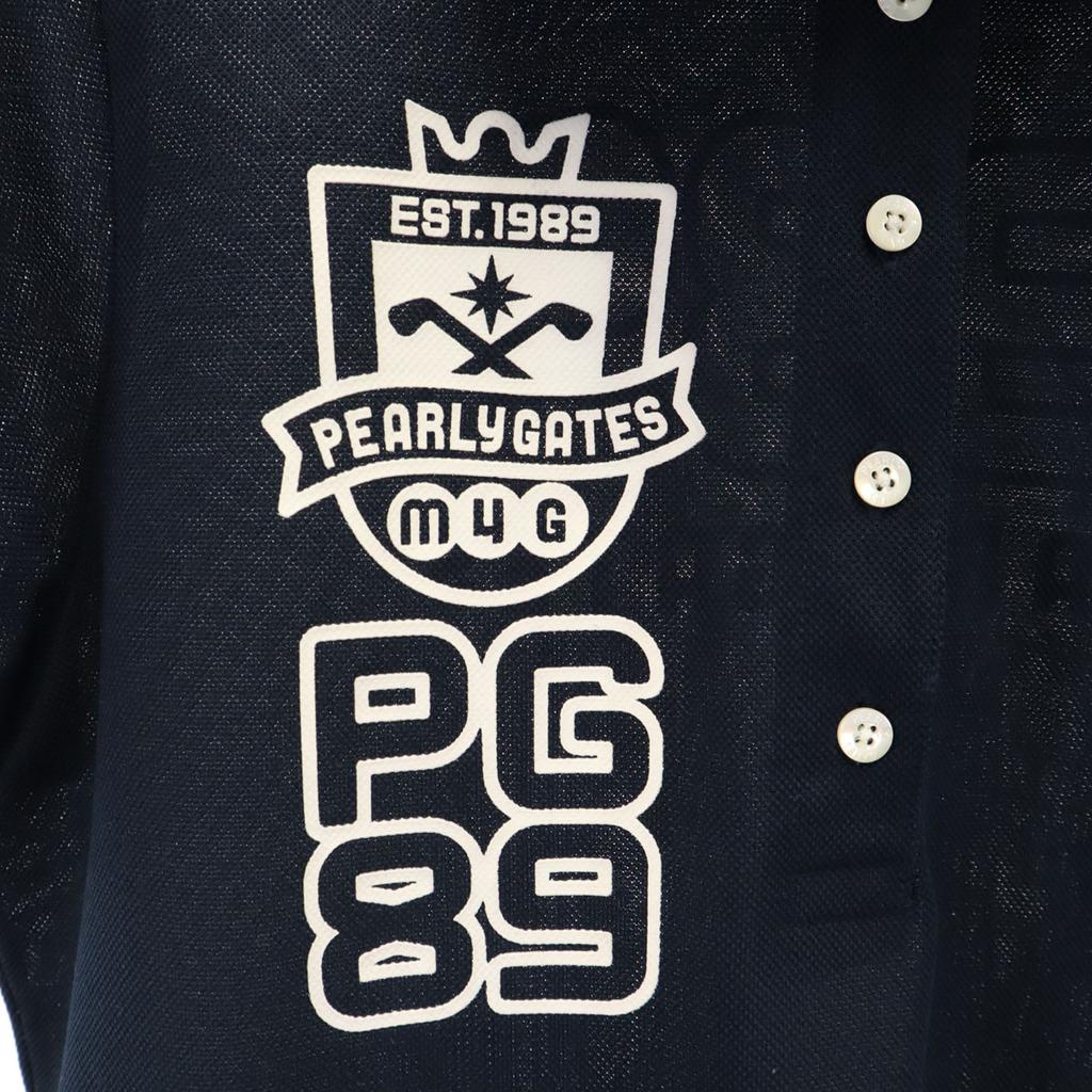 Pearly Gates Made In Japan Short Sleeve Polo Shirt Navy Women Used
