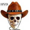 Creative Holiday Tree Topper Gothic Skull with Cowboy Hat, Vintage Western Christmas Skeleton Ornament for Halloween, Spooky Top Decoration Decorative