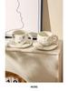 Ins Style Hand-Painted Retro Floral Irregular Coffee Cup and Saucer