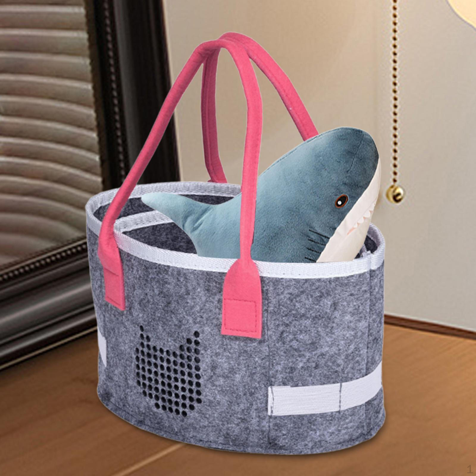 

Audio Player Carrying Bag Felt Tote Lightweight Multifunction for Sound Box Storage Speaker Pink Handle