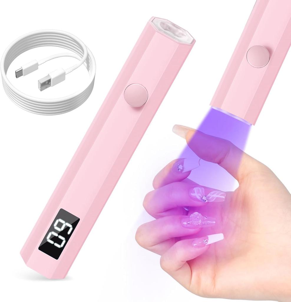 Uv Nail Light Handheld Uv Light For Nails 3W Portable Led Lamp With 2 Timer Settings 20/60S For Gel Polish Home Diy Salon Women(