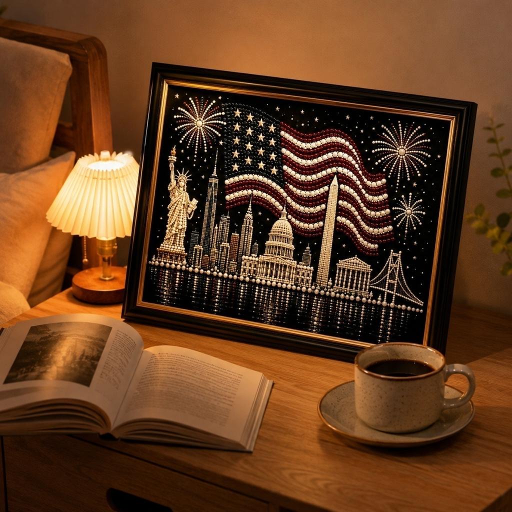 Independence Day DIY Painting Kit, 4th of Set for Adults Kids, Patriotic , Fun Holiday Activity, Home Wall Decor