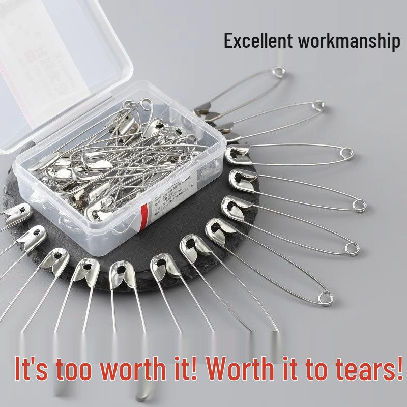 

Винтажные булавки, скрепки, зажимы для бумаги, U-образные булавки и набор с коробкой для хранения No. 3 Safety Pin 3.6cm - 48 pieces