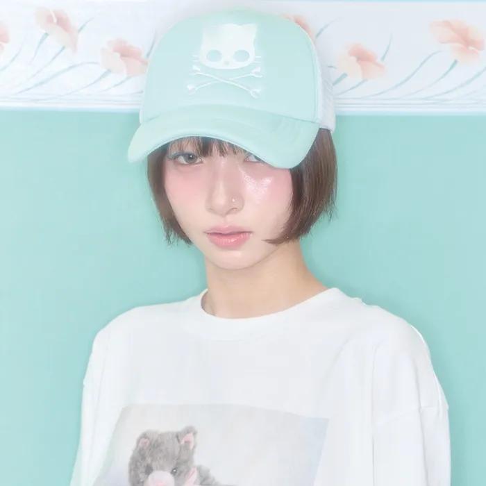 KIRI SKULL TRUCKER CAP (MINT)