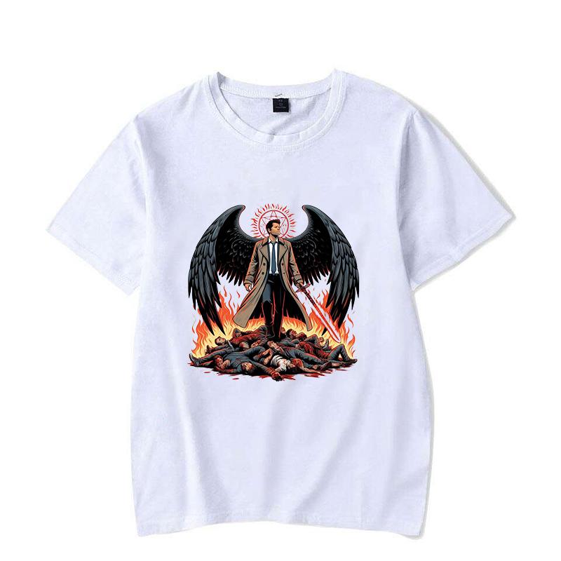 Nya övernaturliga tryckta t-shirts Unisex mode kortärmad t-shirt Sommar avslappnad lös t-shirt