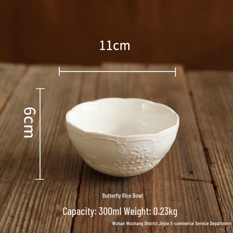 Retro Chinese High-Temperature Resistant Ceramic Bowl – Versatile for Rice, Noodles, Desserts, Soups