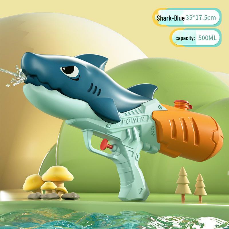 Double Nozzle Water Gun Toy: Little Horse, Dinosaur, Duck & Shark Squirt Gun