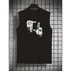 Solid Color Men's Polyester Sleeveless Vest, Shape-Resistant Durable & Comfortable, Great for Daily Leisure & Streetwear