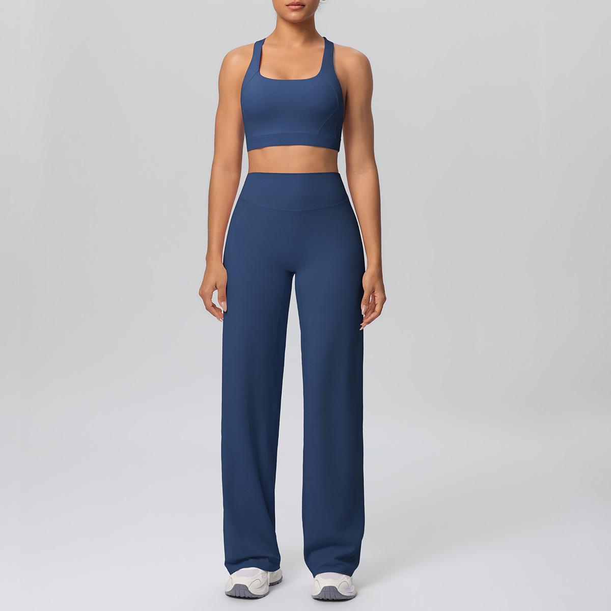 Женский спортивный комплект: ударопрочный спортивный бюстгальтер и леггинсы для йоги с высокой талией M