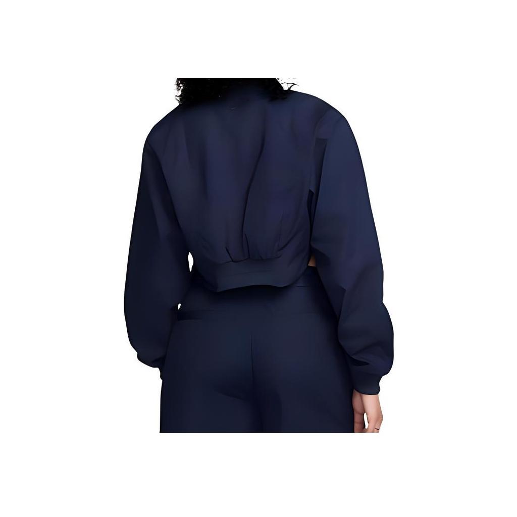 Nike SS24 Short Zip Long Sleeve Jacket Women Jackets Obsidian FN2241-451