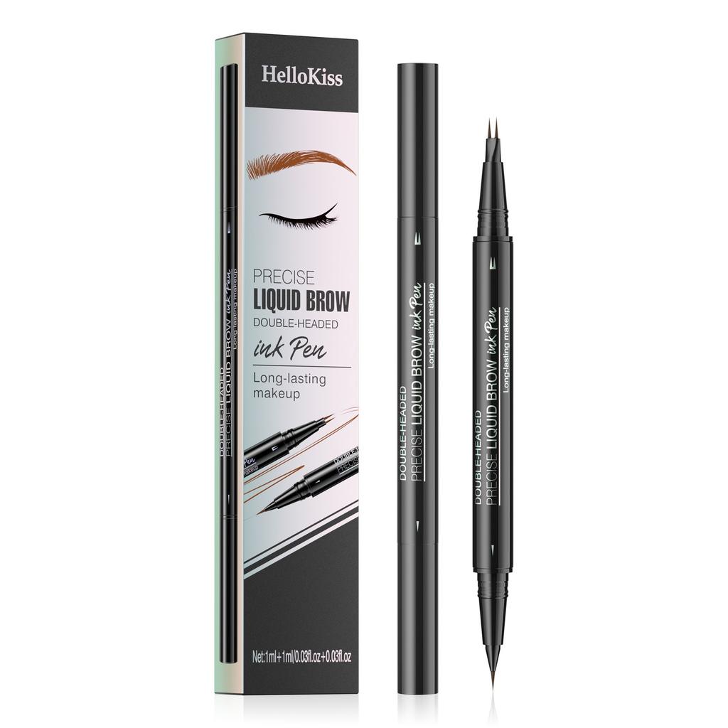 Natural and Smooth Wild Eyebrow Two-headed Eyebrow Pencil, Waterproof, Sweat-proof and Non-smudging Double-headed Eyebrow Pencil