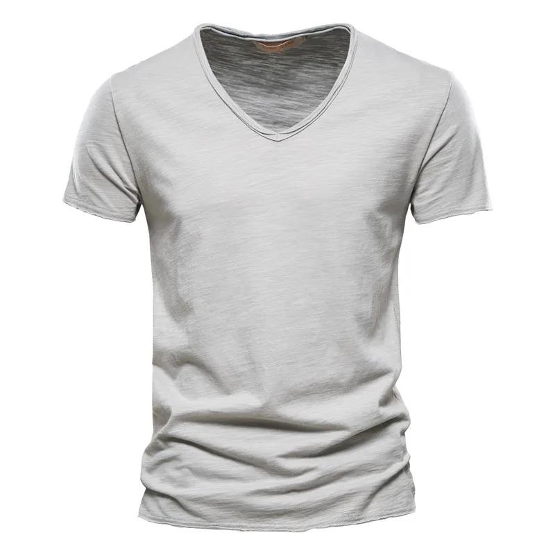 Qualität 100% Baumwolle Herren T-Shirt Modischer Schnitt Slim Fit Einfarbiges Herren-T-Shirt Oberteile T-Shirts Brasilien Kurzarm-T-Shirt Für Männer