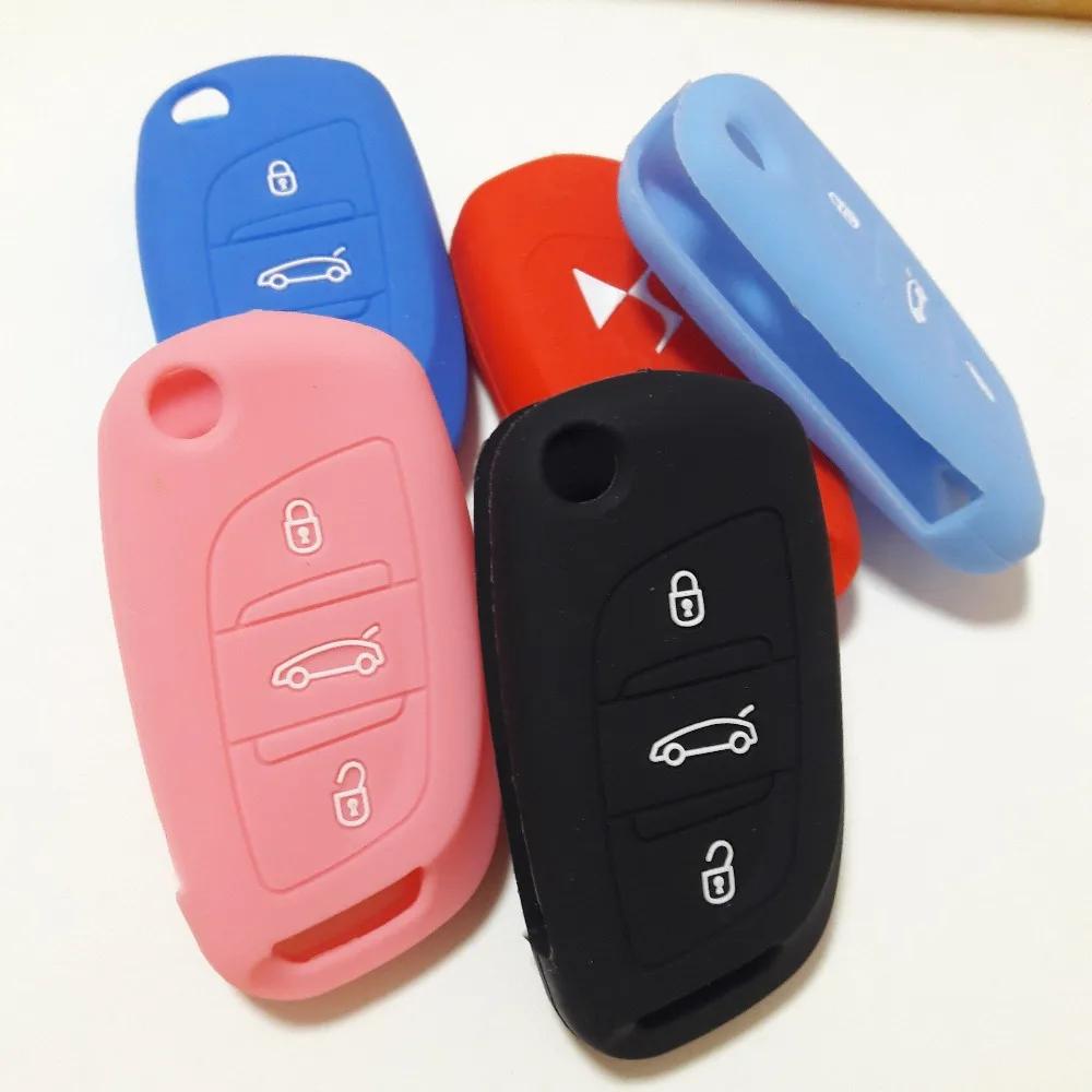 Fit For Citroën Peugeot Ds General Motors Remote Key Cover For 308 Ds5 C4L Sagitar Silicone Key Bag