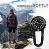 Jewelrywe Sports Watch Analog Waterproof Clip Black with Luminous Feature for Climbing and Outdoor Activities