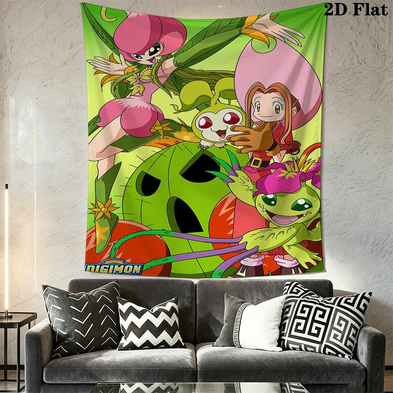 Digimon Pattern Home Decor Tapestry, Wall Hanging, Decorative RV Wall Cloth.MGT0918426