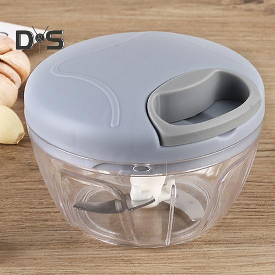 500/900ml Mini Garlic Chopper Clear Useful Spices Meat Garlic Chopper