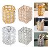 Nordic Style Pen Holder Metal+Crystal Desktop Storage Bucket Luxury Makeup Brush Holder