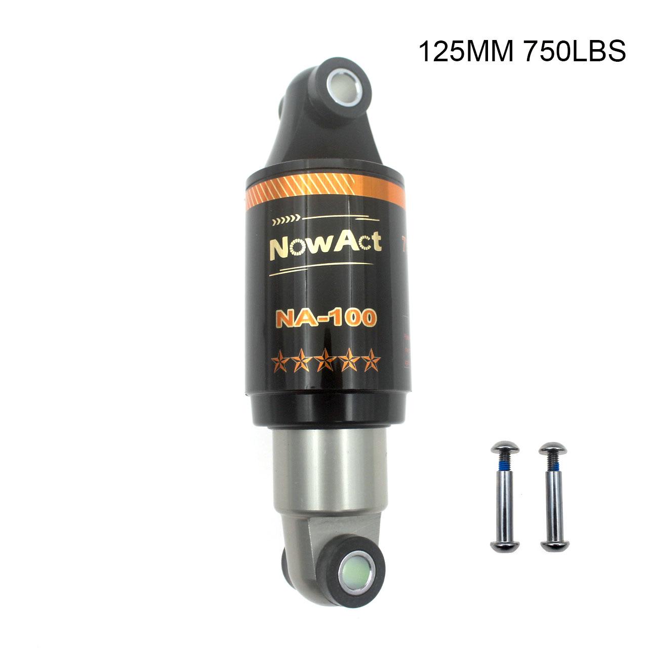

NowAct Rear Front Shock 120 125 150 165 190 MM Oil Spring MTB Bike Absorber Suspension For M365 KUGOO Scooter Mountain Bicycle 125 mm 750 LBS
