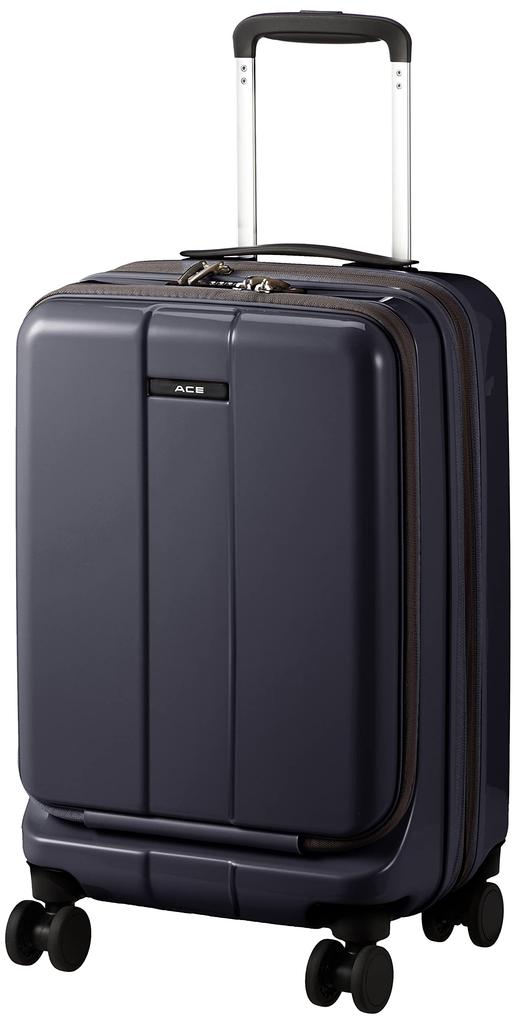 Suitcase Falls 41L Expandable function Caster stopper Front pocket included PC storage 55cm Gunmetal one size [Ace] No.06905 Carry-on 3.3kg (when