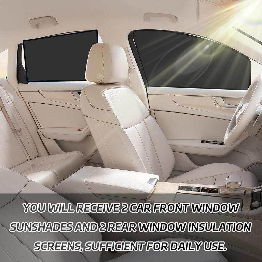 Driver Side Window Sun Shade 2PCS Car Magnetic Window Shades For Baby And Privacy, Car Windows Curta Covers Front Side Glass 99% UV Protection