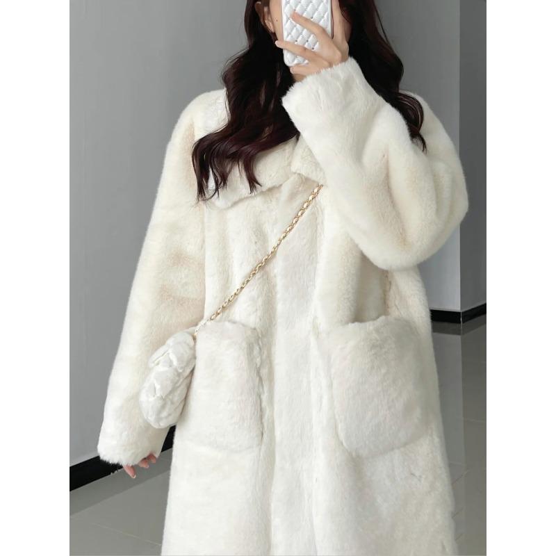 Fur Coat for Women Casual and Western-style Warm and Imitation Rabbit Hair Young and High-end Slim and Long Imitation Rabbit Hair New Trend of Coat