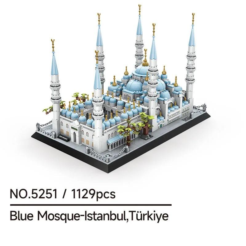 New 1129 PCS Creative Building Blocks Model Bavaria Neuschwanstein Castle Mosque Assembled Toys Desktop Decoration Kids Gifts
