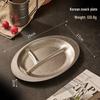 RuHan Stainless Steel Retro Divided Oval Plate