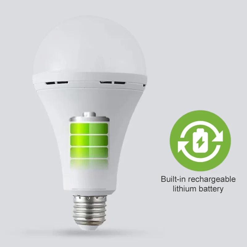 LED Rechargeable Bulb Light E27 9W/15W 1500mAh Emergency Bulb 85-265V for Home Power Outdoor Camping Failure Porch Garden Lamp