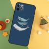 Blue Ocean Whales Pattern Phone Case For iPhone 17 16 14 13 12 11 15 Pro Max 12 13 Mini 16E 17 Air Shockproof Cover