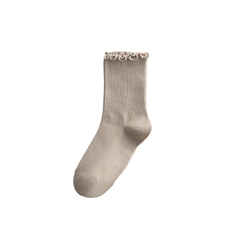 Women's Winter Cotton Socks Curled Socks Candy Solid Color Simple Socks Daily