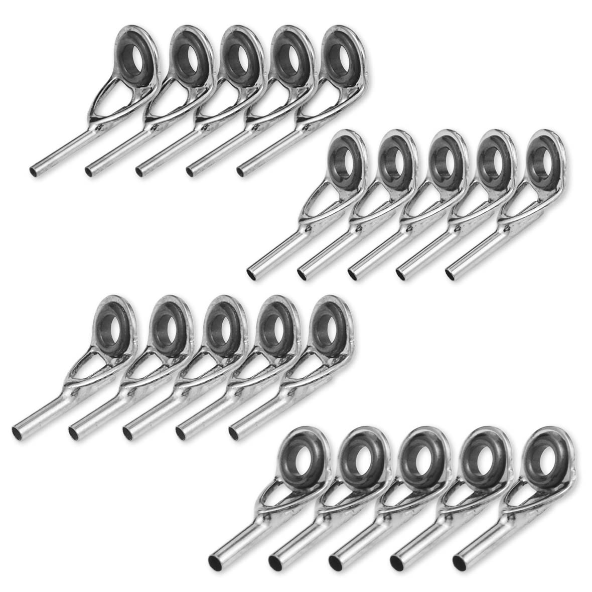 Top Guide 5# Rod Guide Stainless Steel Fishing Rod Tip 4 sizes