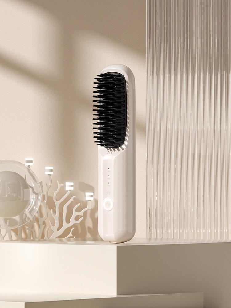 Wireless Ionic Hair Straightening and Curling Comb