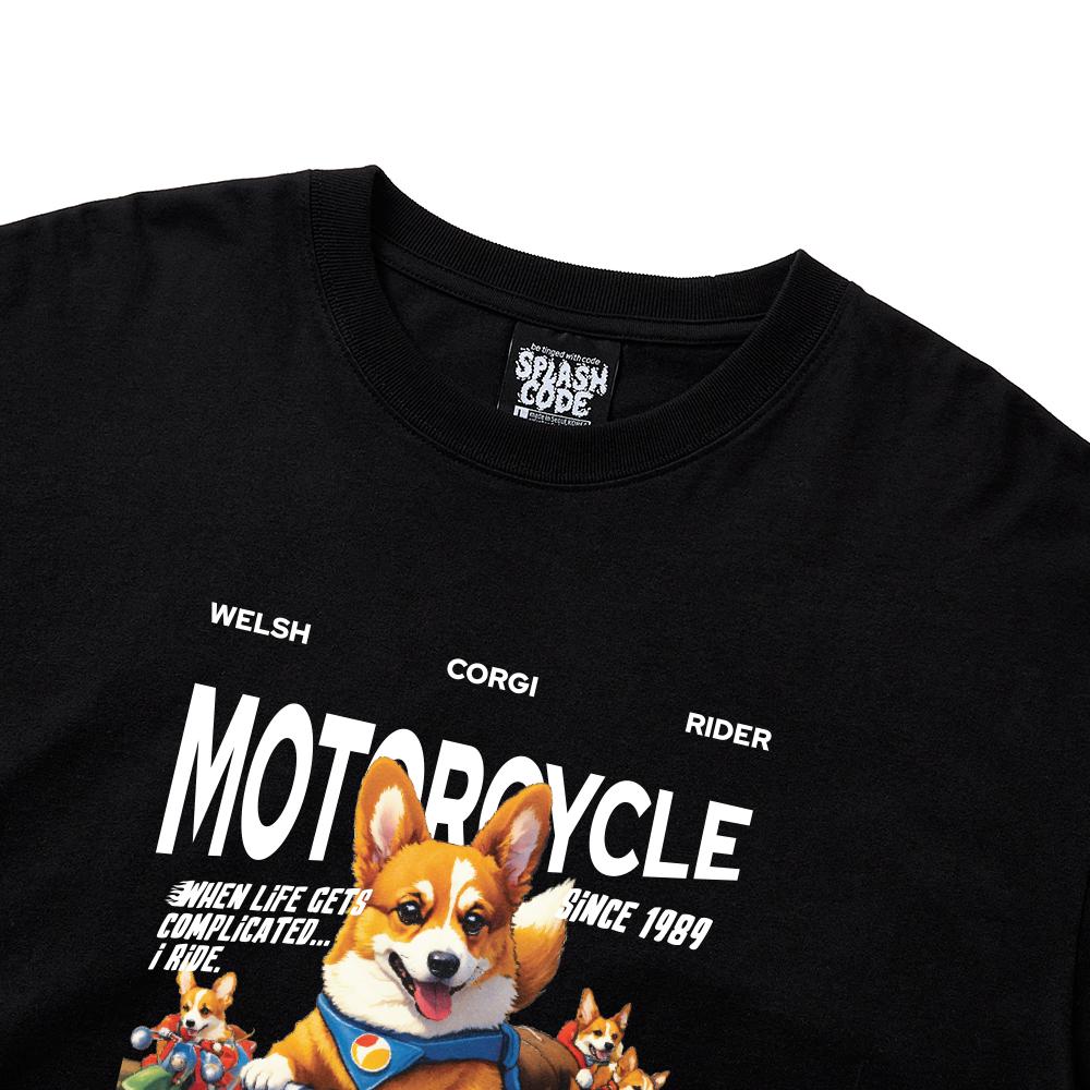 Seupeullaesikodeu Long Sleeve Black - Corgi Rider