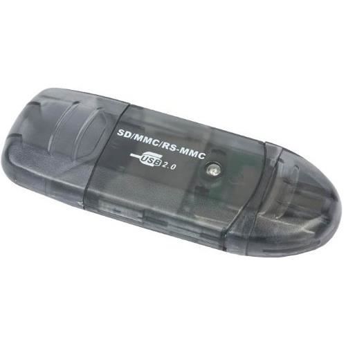Lecteur de cartes mémoire - GEMBIRD - FD2-SD-1 - USB 2.0 - Noir