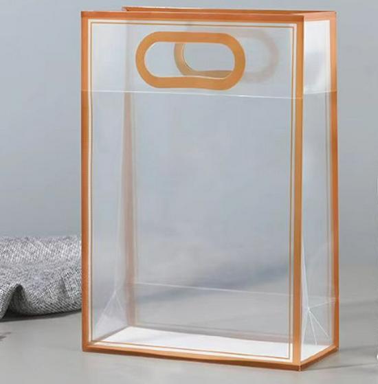 

Clear Frosted PVC Tote Bag - See-Through Party Favor & Shopping Bag