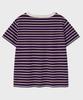 FALLETT Striped Slim Fit Short Sleeve T-Shirt Navy
