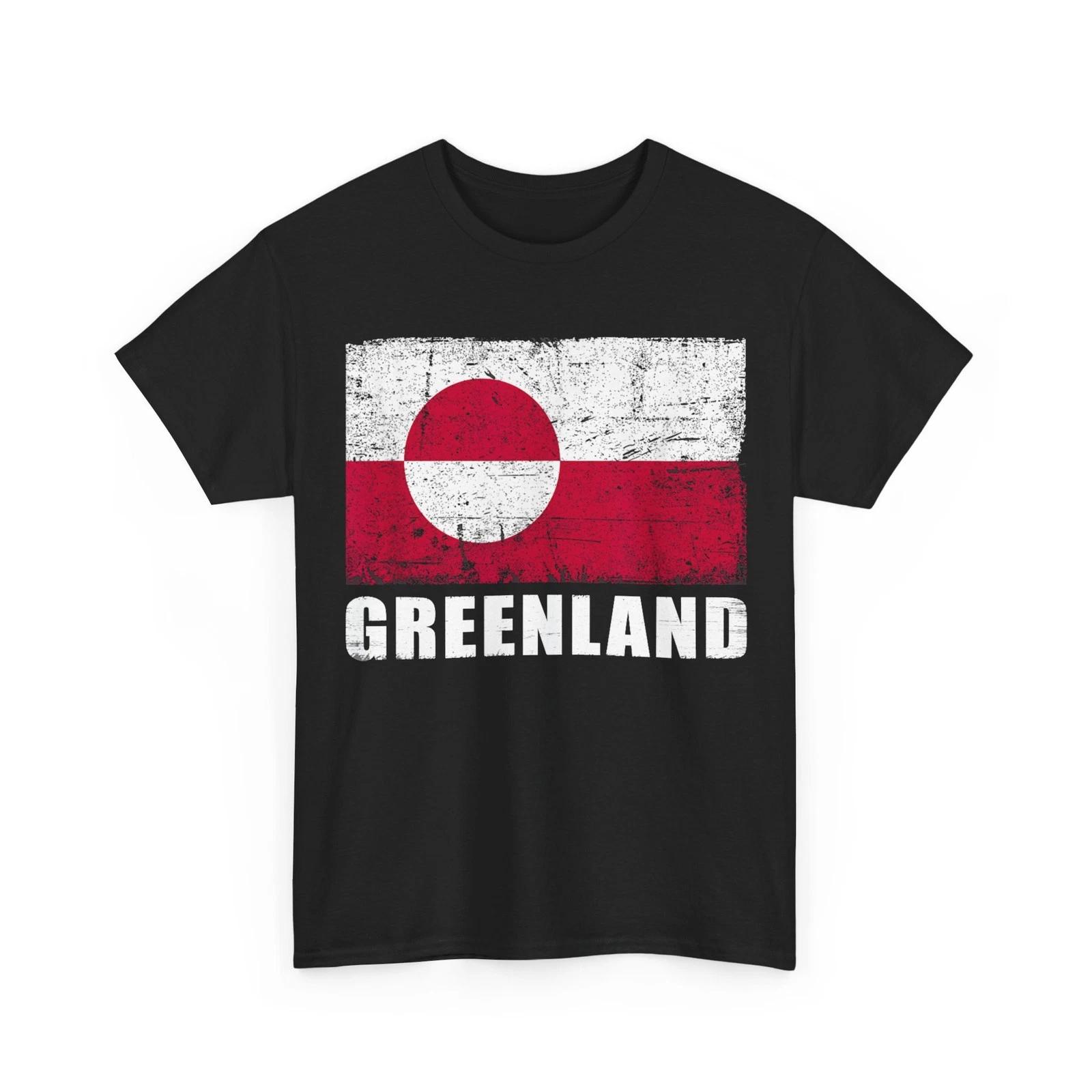 Greenland Flag T shirt, Grunge Country Flag Greenland Women Men T shirt XL