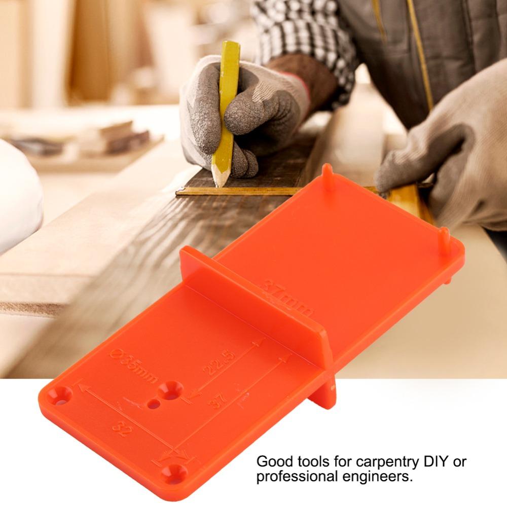 2pcs Compact Pocket Size Hinge Hole Locator Positioning Tool Cabinet Door Template  For Door