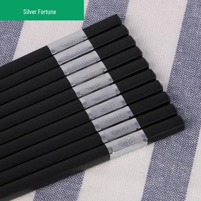 Xiyao 27cm Chinese Style Alloy Chopsticks - 10 Pairs