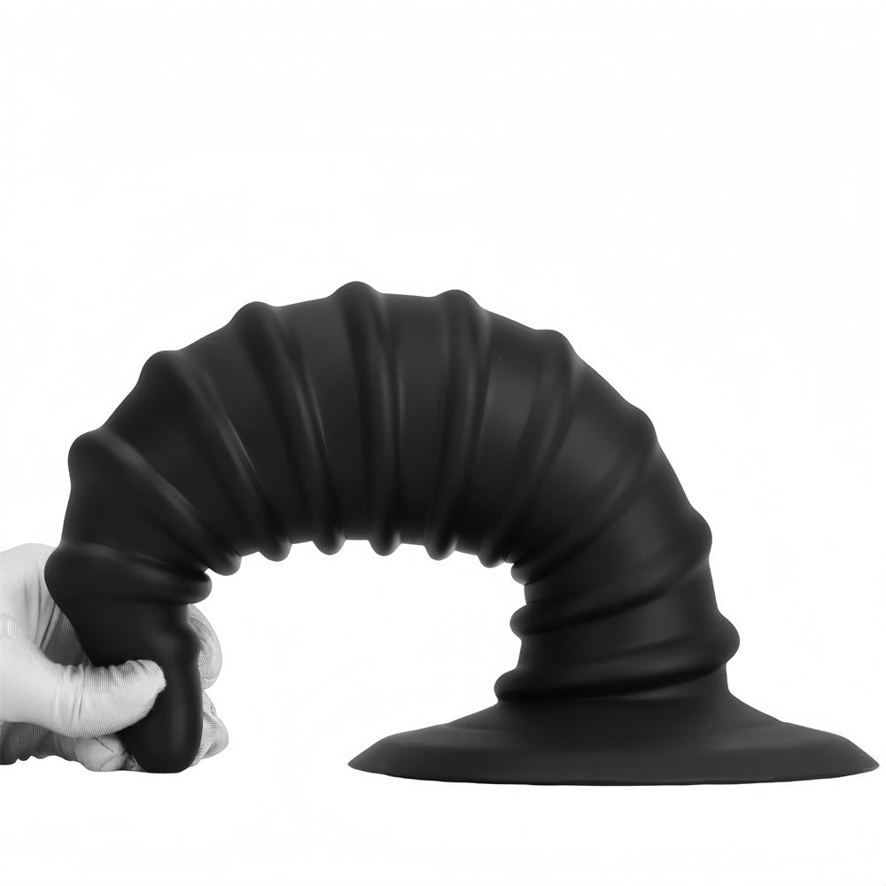 Übergroßer Silikon-Gewinde-Buttplug Dildo Riesen-Analexpander Fisting Masturbator Erwachsenen-Sexspielzeug 18+
